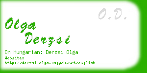 olga derzsi business card